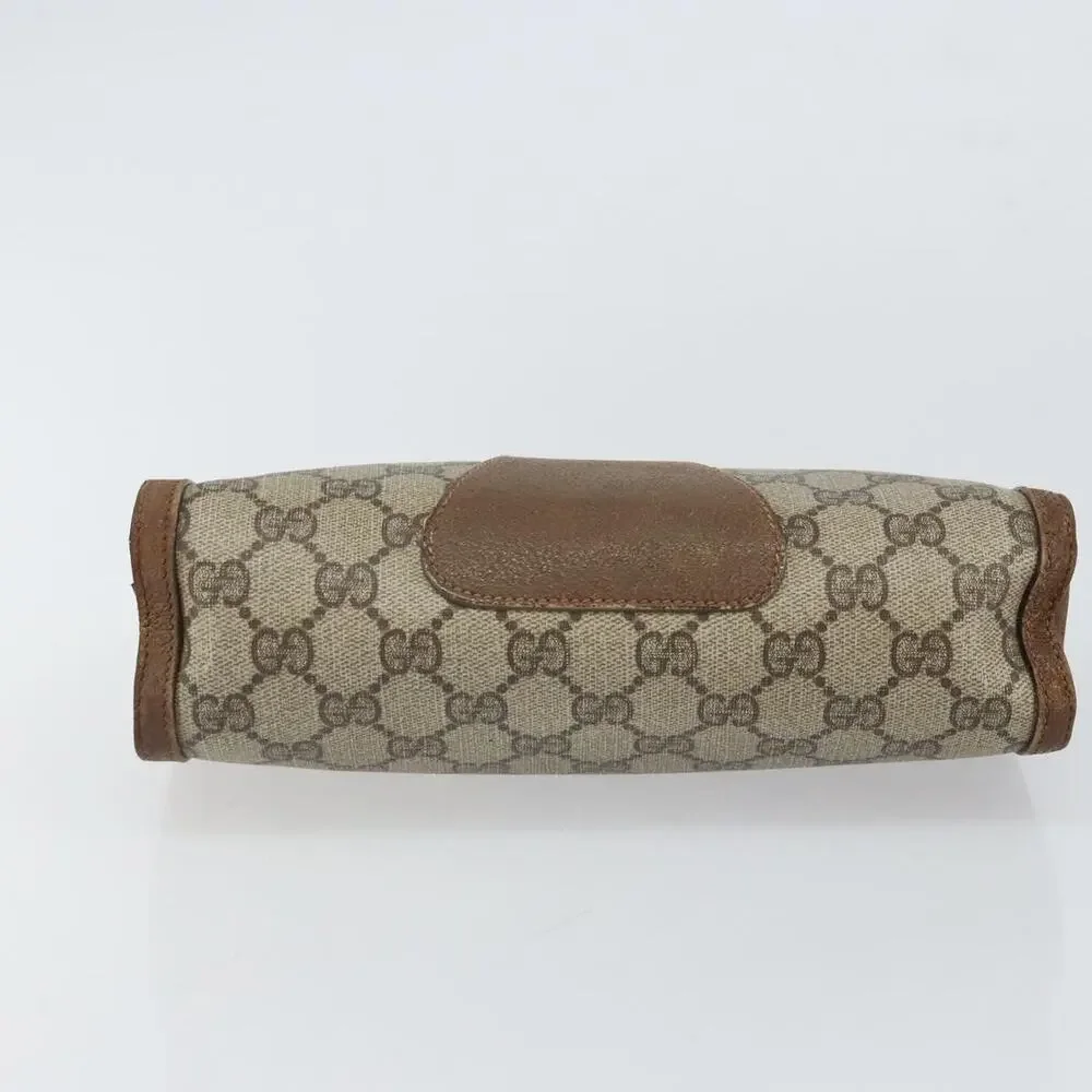 Gucci GG Supreme Web Clutch Bag Beige